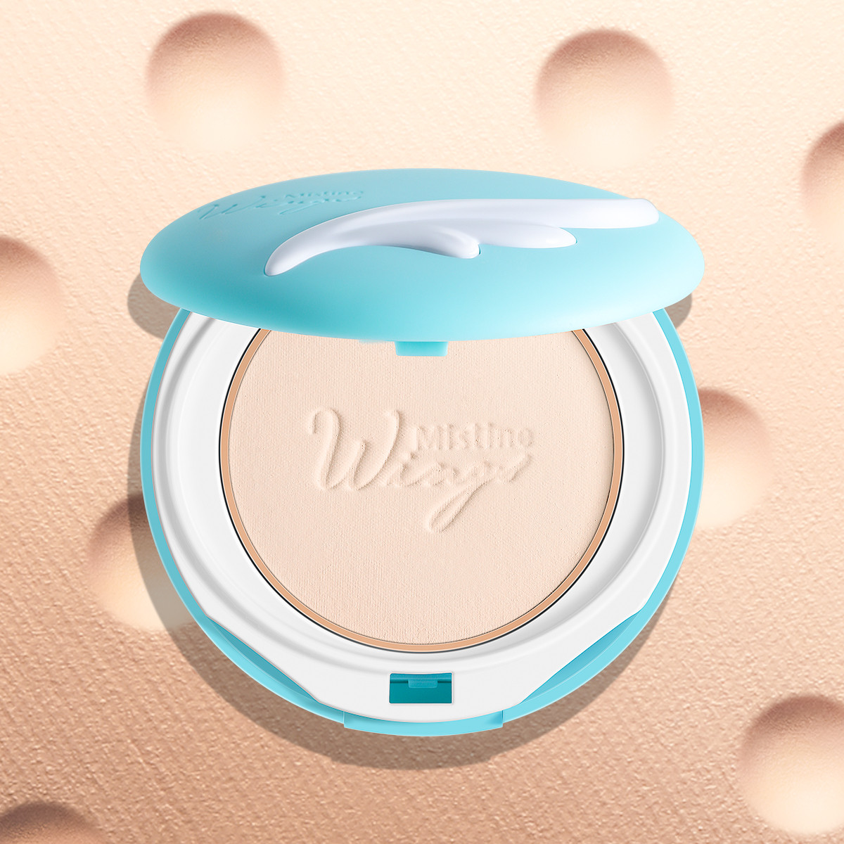 蜜丝婷 马卡龙天使羽翼粉饼 轻薄持久防水控油定妆遮瑕防晒