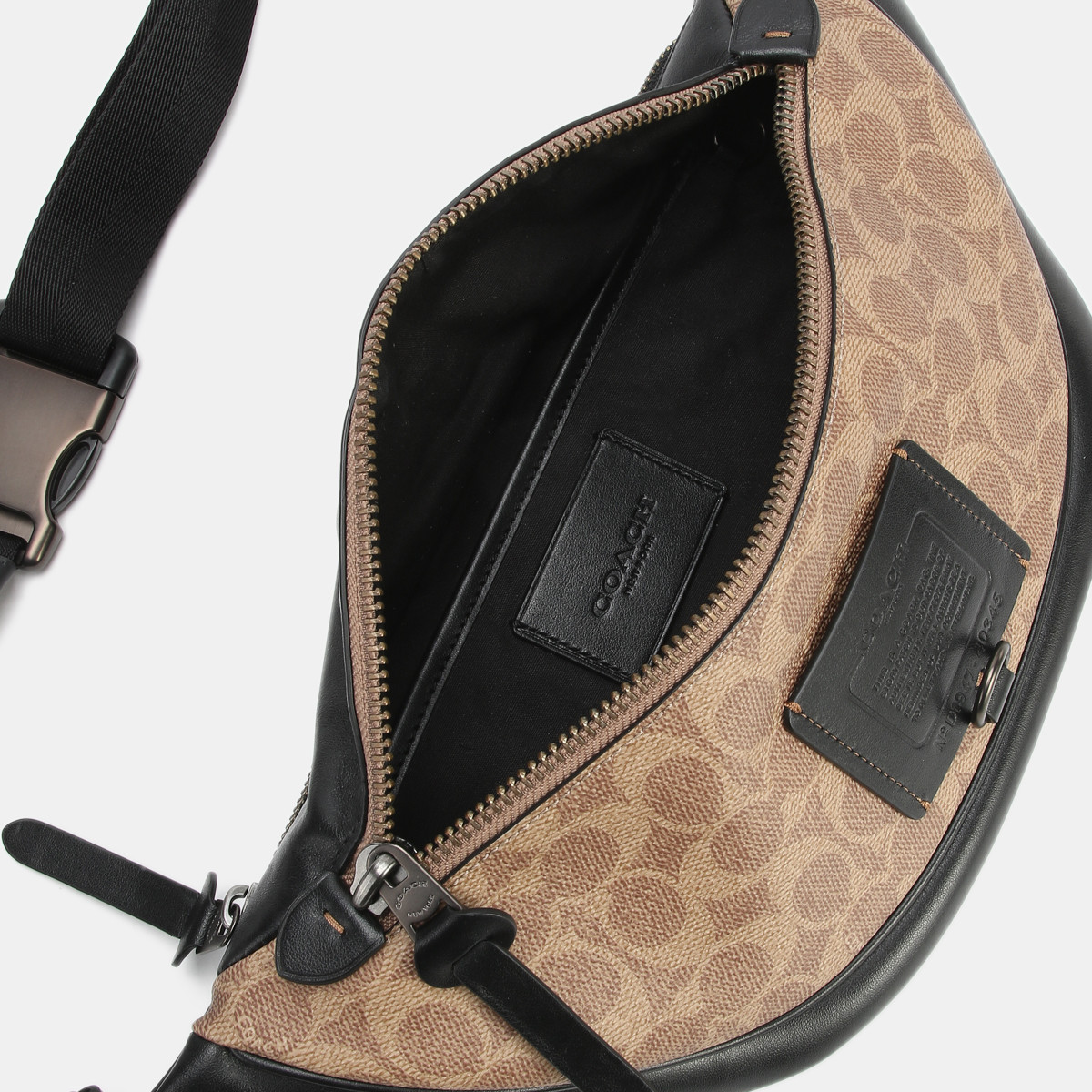 coach rivington男士经典logo腰包