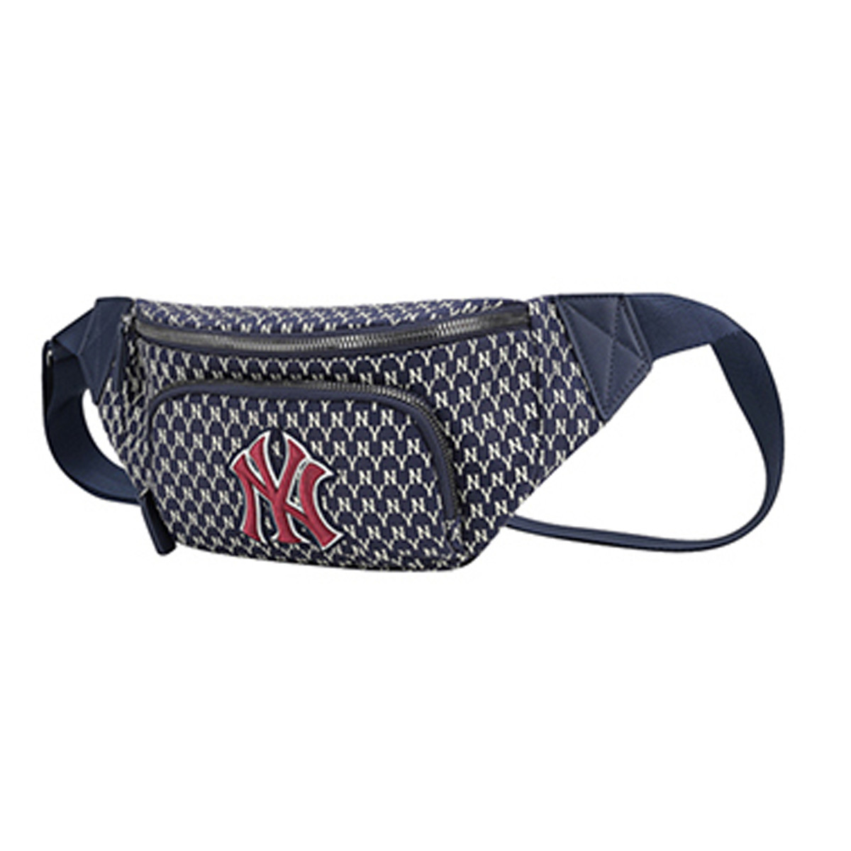 mlb ny老花满标刺绣斜跨腰包联名老花洋基队腰包