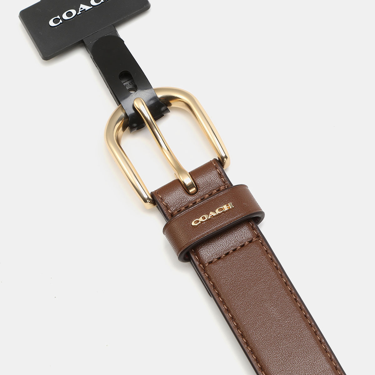 蔻驰 女士logo标识针扣腰带