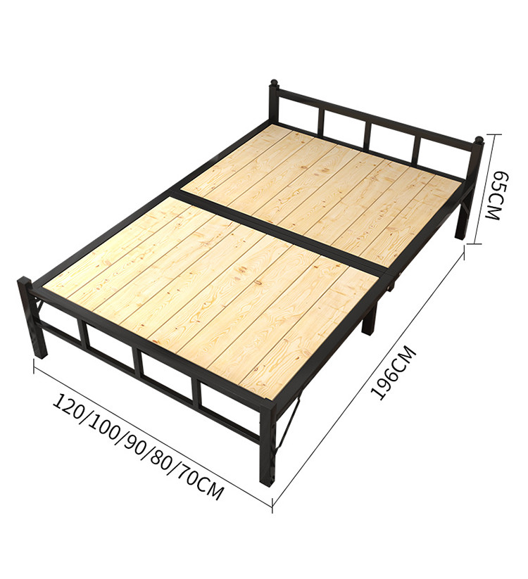 折叠床单人双人便携活动床家用午睡简约出租房小型硬木板床