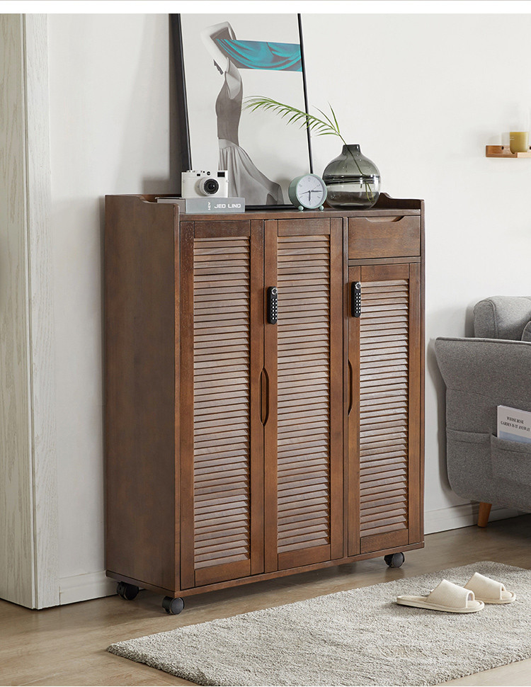 门口带锁鞋柜小户型走廊可移动简约现代门外楼道电梯口防盗鞋柜