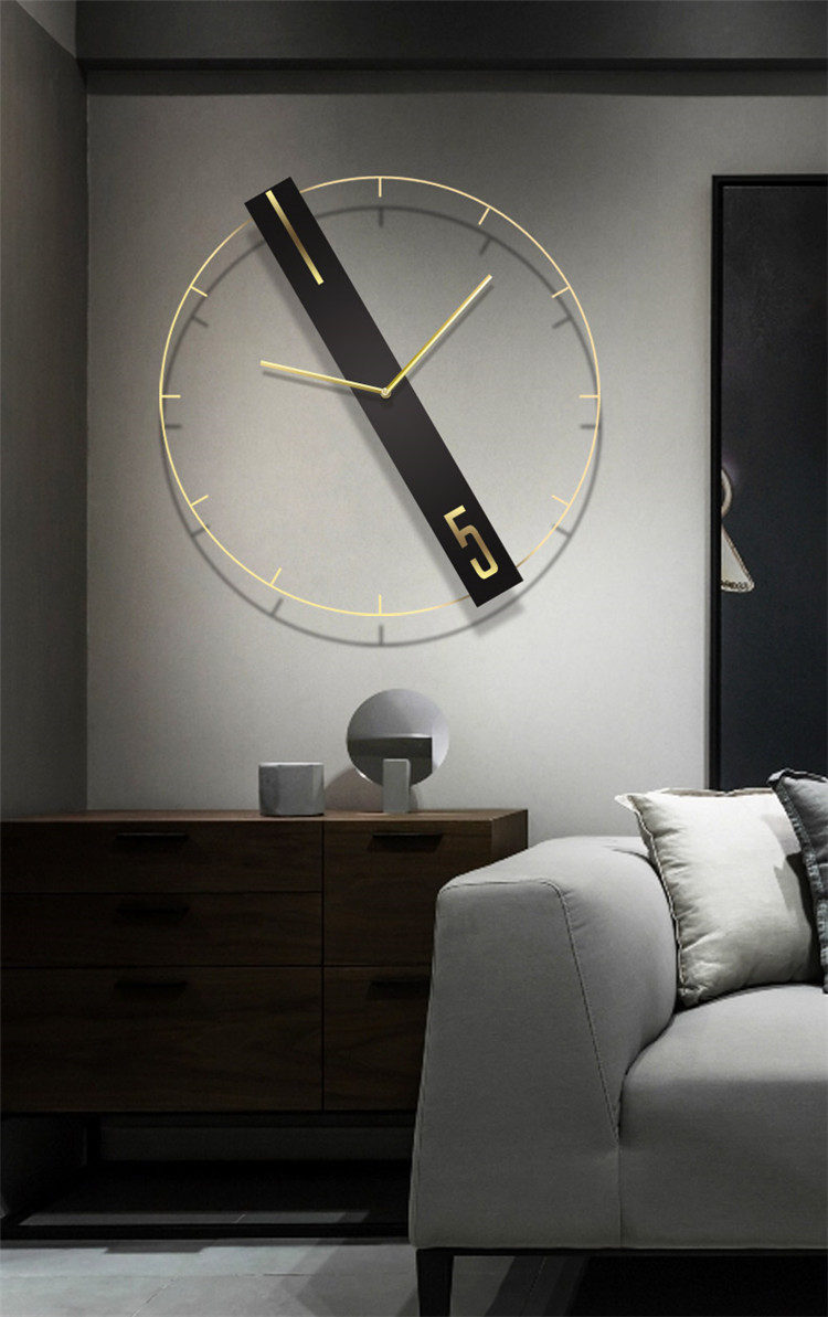 简约风格钟表挂钟客厅家用静音墙壁装饰时钟现代简约墙面装饰时表
