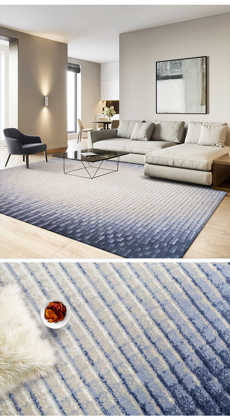 羊毛涤纶混纺地毯地垫轻奢客厅沙发茶几毯北欧简约现代卧室大地毯