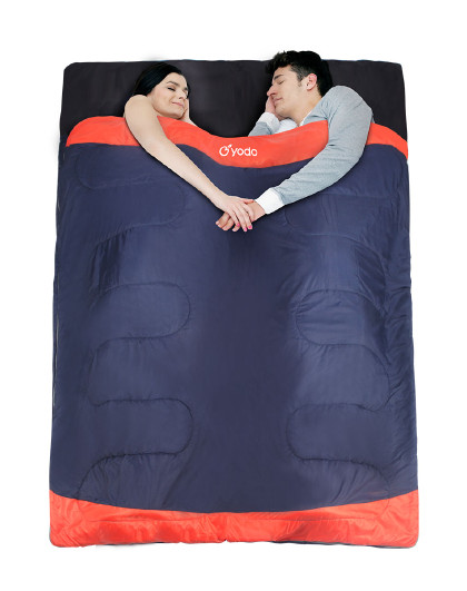 加厚保暖双人睡袋户外野营室内居家成人情侣露营旅行隔脏袋