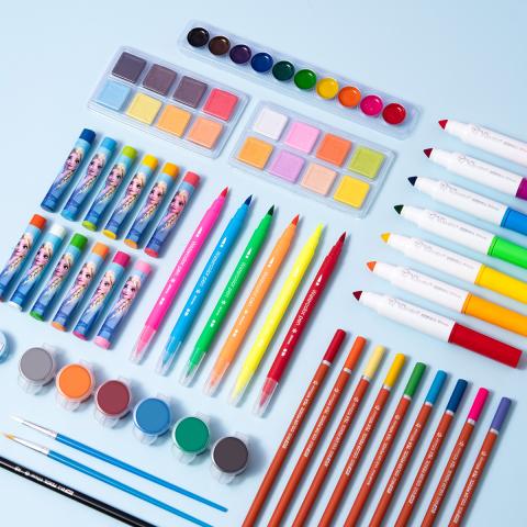 迪士尼 画画工具套装儿童绘画礼盒小学生绘画女孩画画水彩笔蜡笔儿童礼物 图片 11