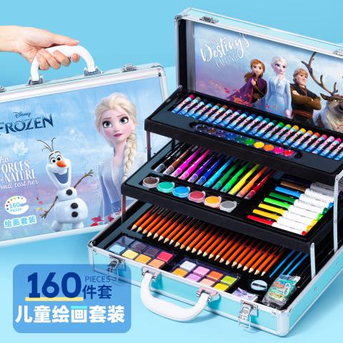 迪士尼 画画工具套装儿童绘画礼盒小学生绘画女孩画画水彩笔蜡笔儿童礼物 图片 5