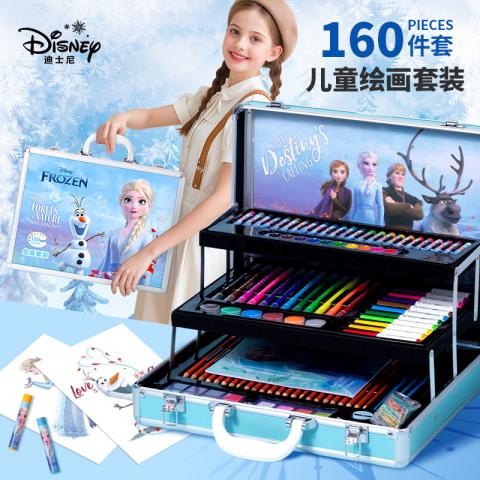迪士尼 画画工具套装儿童绘画礼盒小学生绘画女孩画画水彩笔蜡笔儿童礼物 图片 12