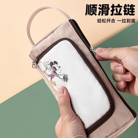 迪士尼 笔袋文具盒帆布笔袋大容量小学生简约时尚多功能铅笔盒 图片 4