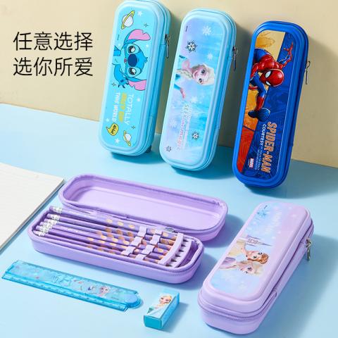 迪士尼 儿童文具盒男童笔袋小学生女大容量双层学生笔袋幼儿铅笔收纳盒 图片 3