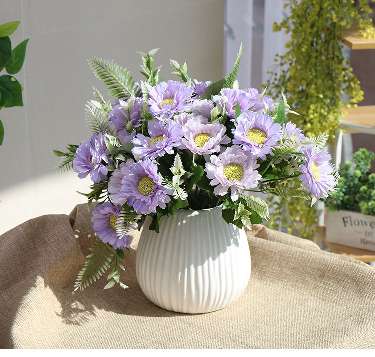 万寿菊北欧ins风防真花插花花束客厅假花仿真花装饰餐桌花艺摆件