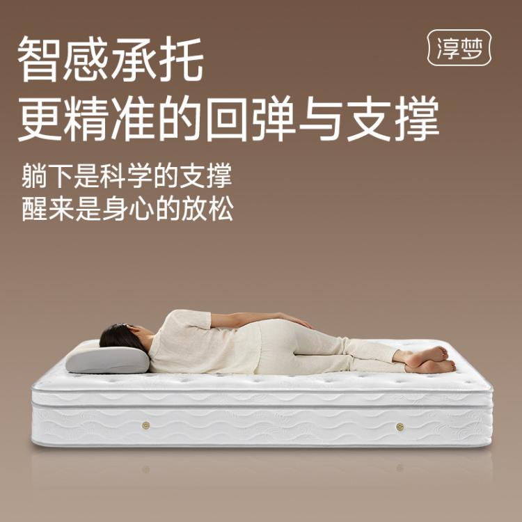 雅兰 【店铺爆款】高弹进口乳胶床垫 独袋静音弹簧席梦思 淳梦