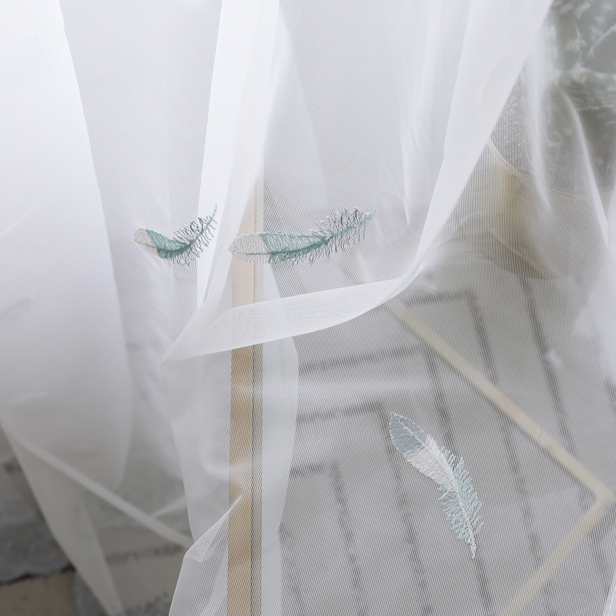 羽纱3x2.7m两片共6米客厅卧室飘窗成品窗纱窗帘