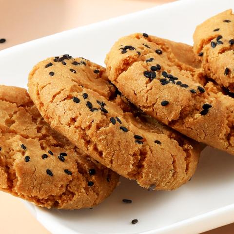 味滋源 【2箱装】黑芝麻桃酥500gX2箱 老式桃酥传统糕点心露营小吃零食品 图片 6
