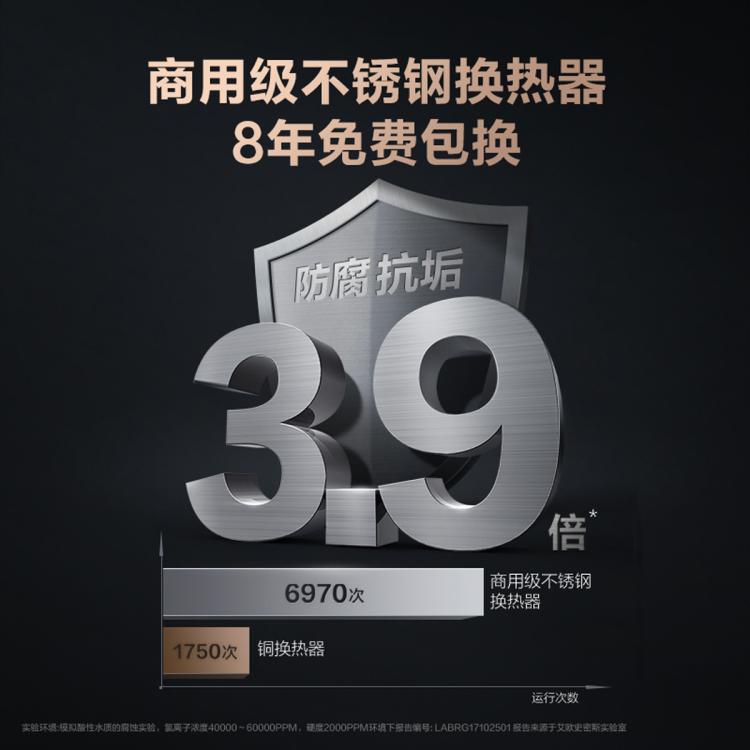 A.O.SMITH 史密斯13升/16升家用燃气热水器TM5Wi强排式恒温商用级不锈钢水箱