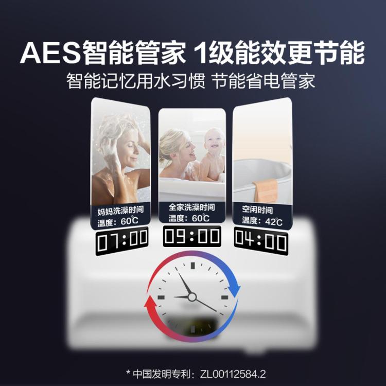 A.O.SMITH 史密斯电热水器家用洗澡60升80升EDX 支持半隐藏安装 遥控