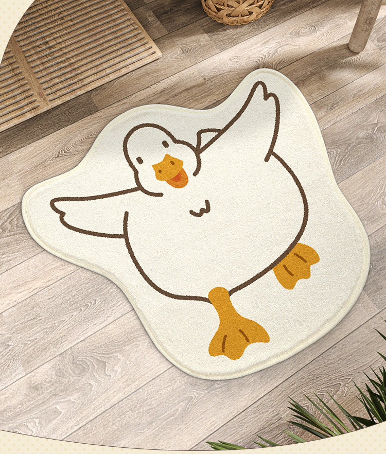 加厚羊羔绒柯尔鸭浴室吸水地垫卡通坐垫进门防滑垫厕所踩脚垫地毯