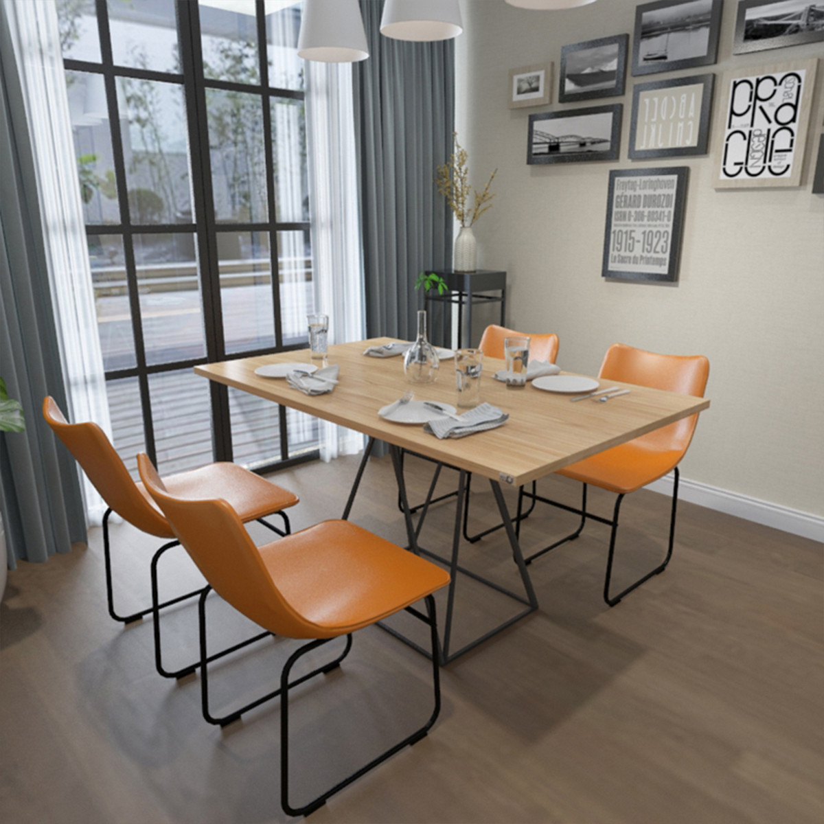 欧瑞家具新品北欧极简餐桌现代简约餐桌时尚餐厅家具大小户型桌子