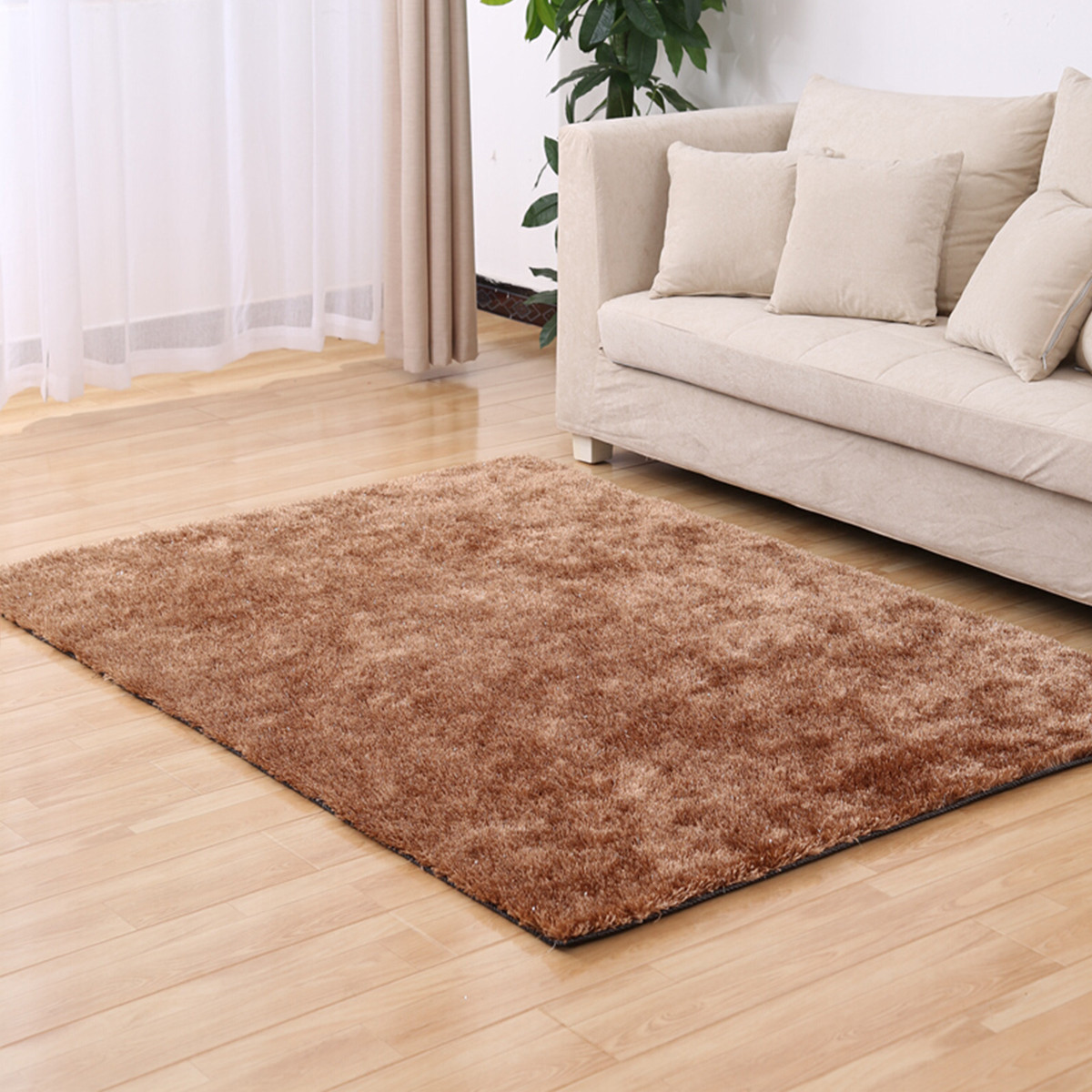 亦梦加厚韩国丝地毯客厅茶几地毯卧室床边毯满铺地毯color香槟色_唯品