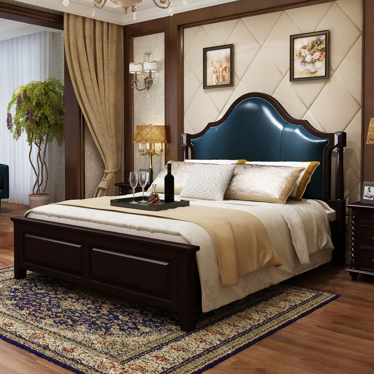 美式家具床实木18米欧式床双人床公主婚床主卧室