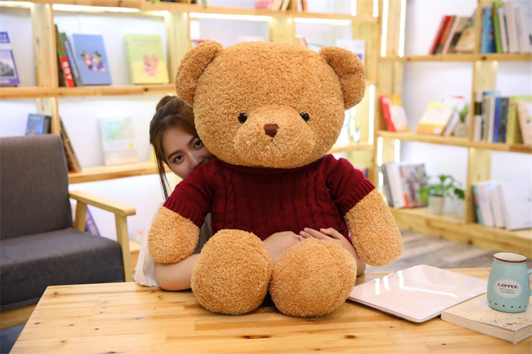 毛绒玩具经典泰迪熊公仔可爱狗熊抱枕公仔抱抱熊大布娃娃玩偶节日生日