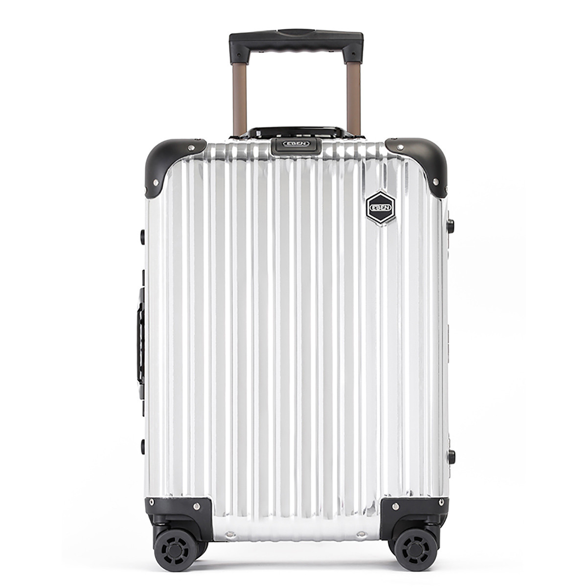eben镜面系列万向轮海关锁金属旅行箱20寸行李箱全铝合金拉杆箱登机箱
