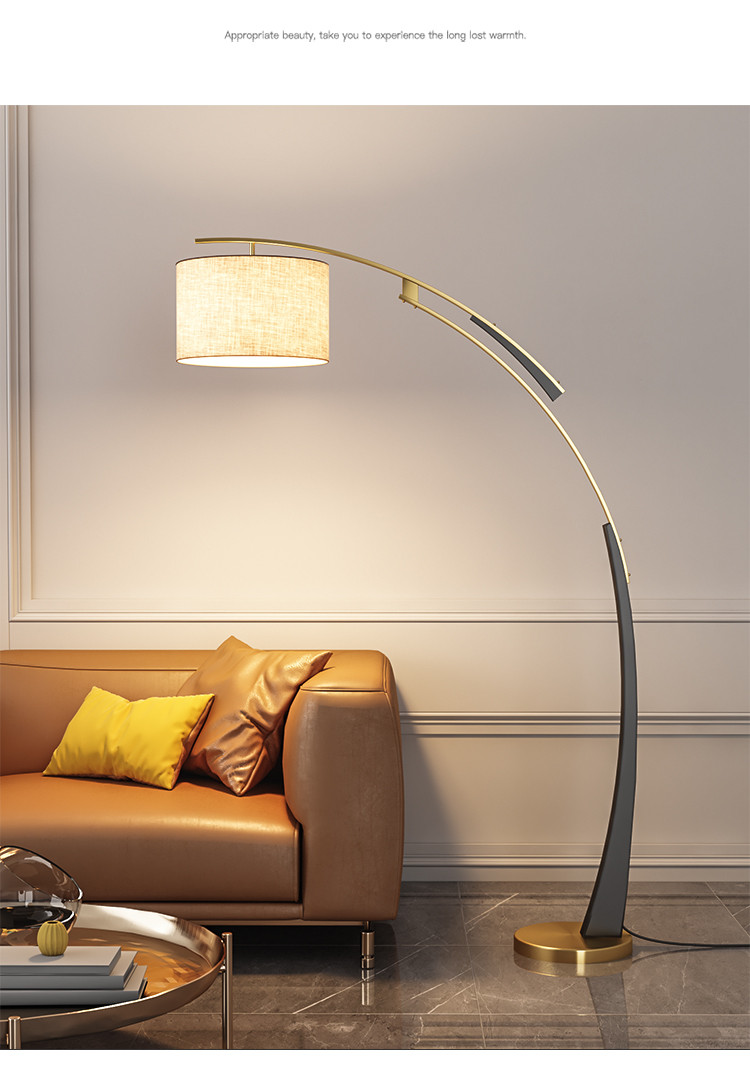 北欧现代个性卧室钓鱼灯家用客厅沙发灯办公室艺术网红轻奢落地灯