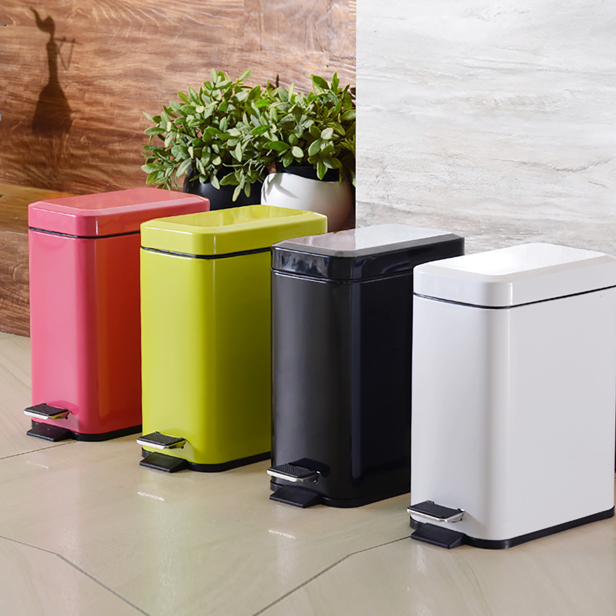 简约不锈钢脚踏式脚踩防滑大号垃圾桶颜色丰富适合家用卫生间客厅厨房