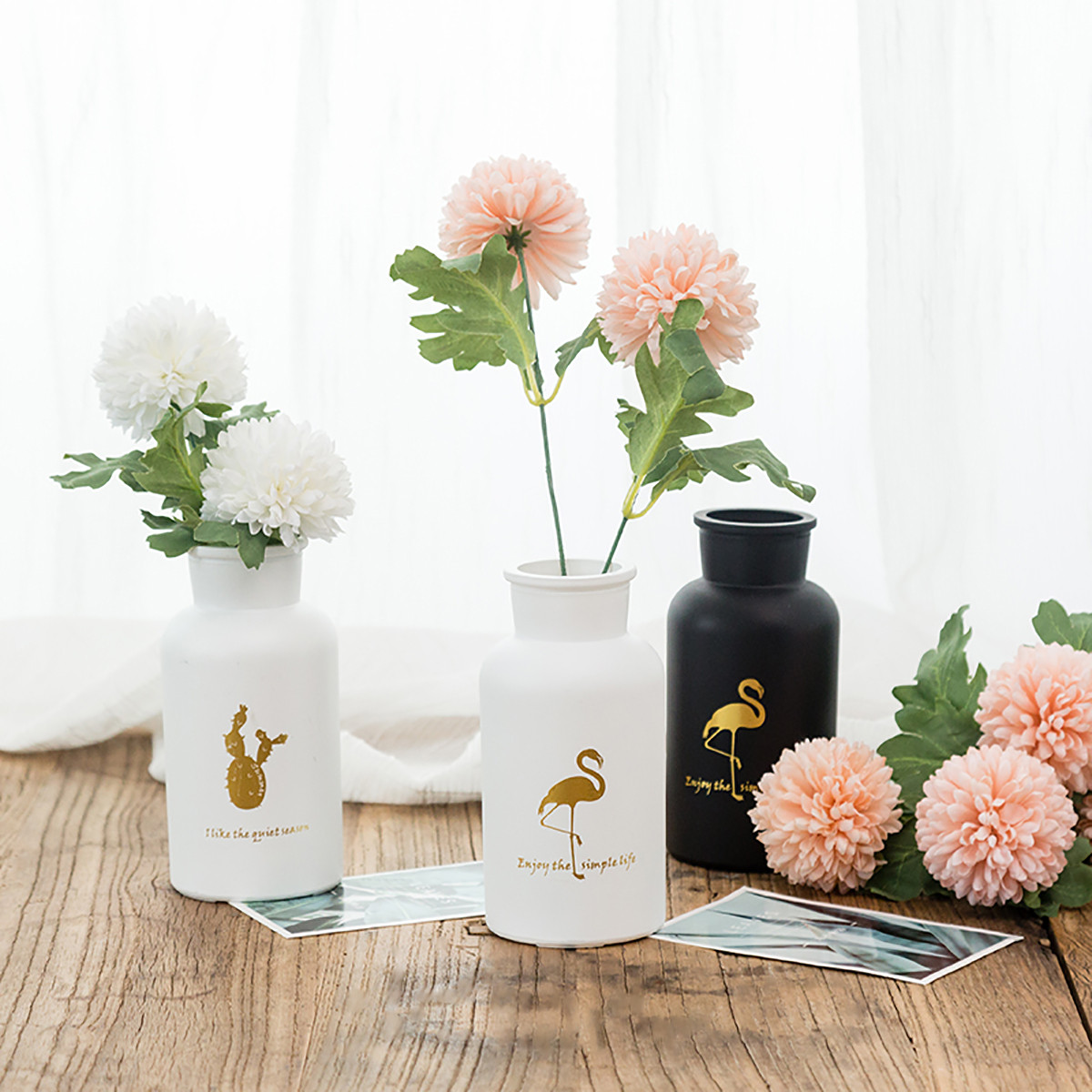 北欧小清新创意花瓶摆件客厅办公室书房客厅插花干花摆设品装饰品