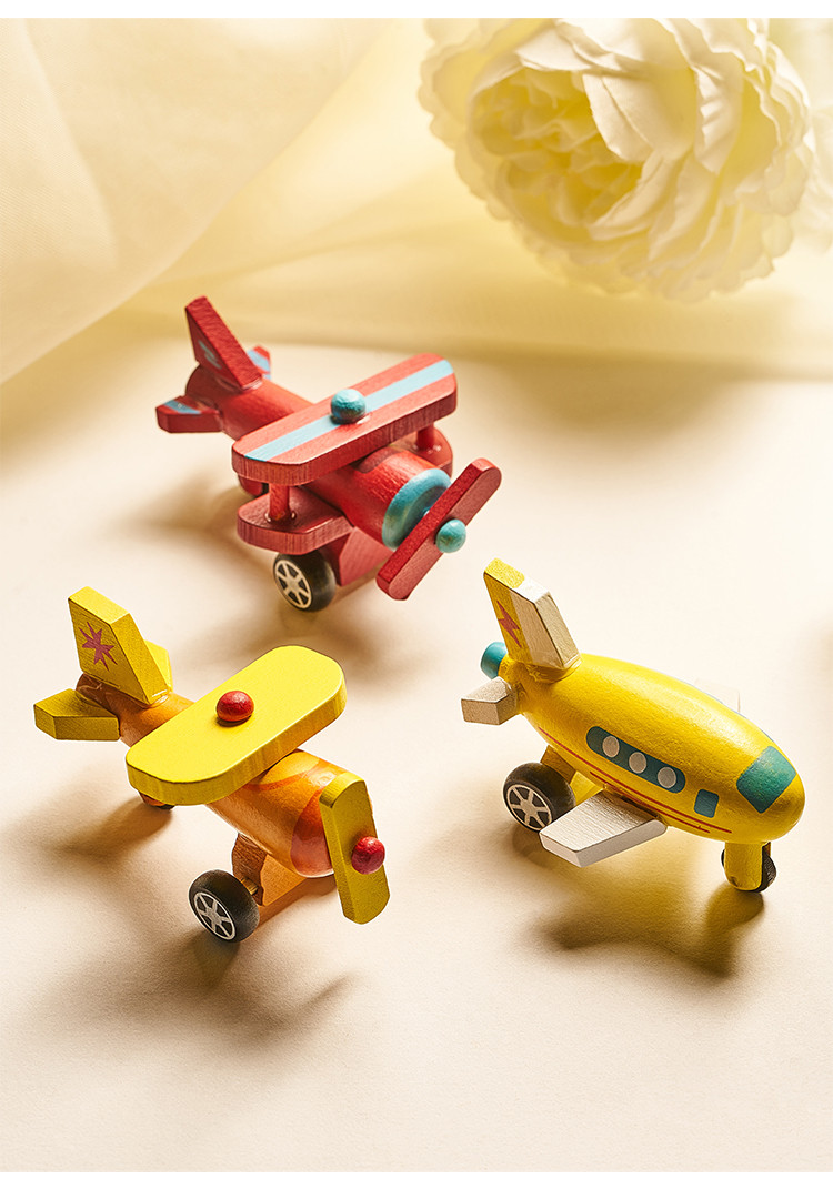 现代风简约可爱交通工具模型摆件木质家居装饰品摆设迷你儿童玩具