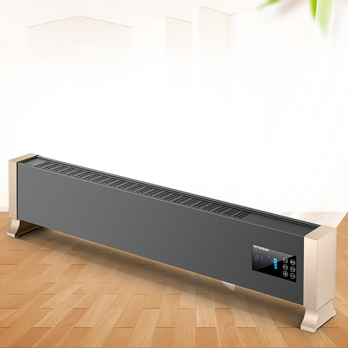 韩国现代 取暖器家用电暖器铝片发热踢脚线办公室对流电暖气