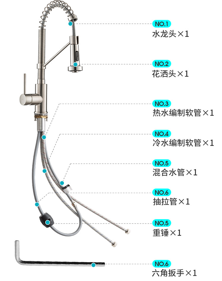 抽拉水龙头结构图图片