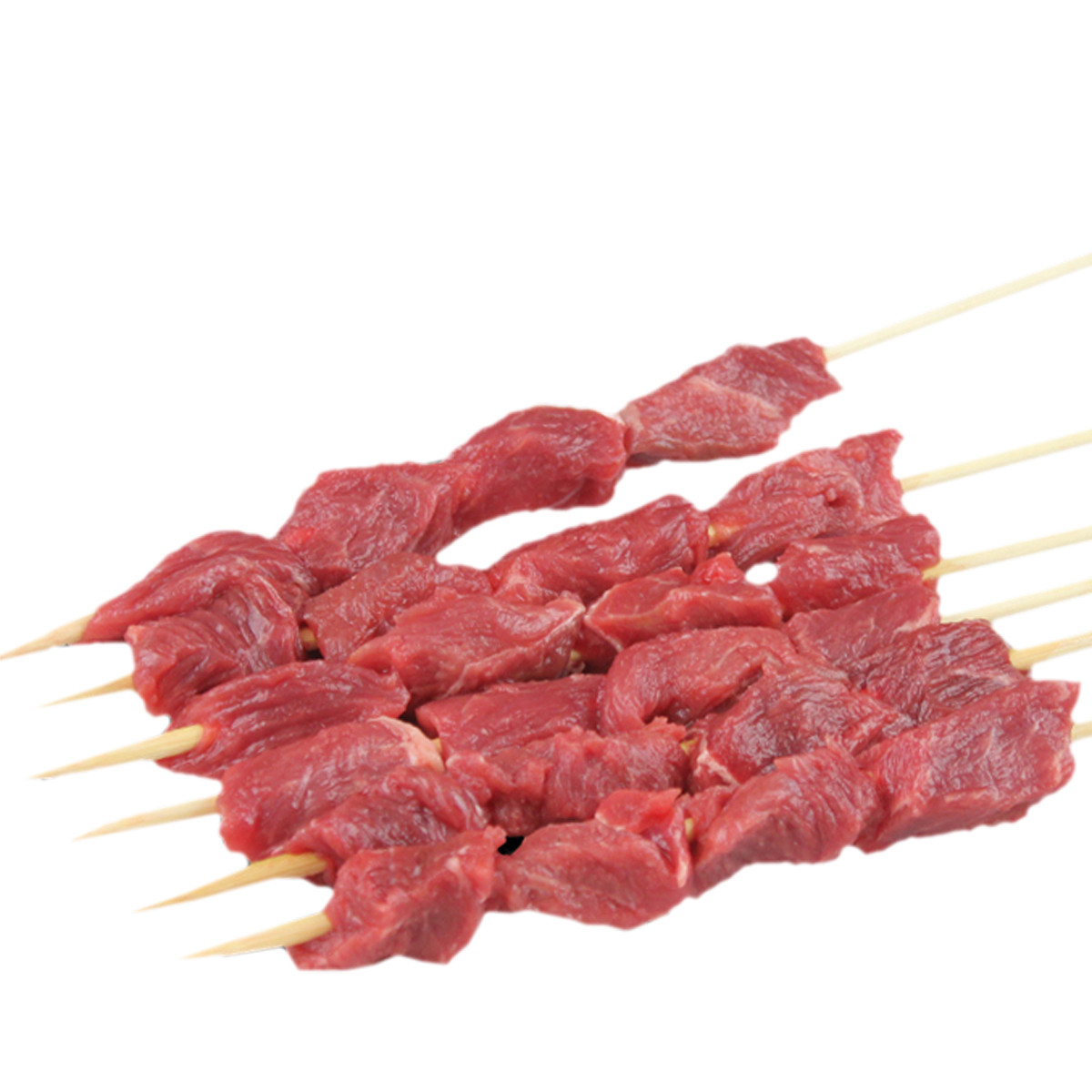 烧烤食材内蒙古正宗新鲜黄牛肉串bbq烧烤串 20串 360g