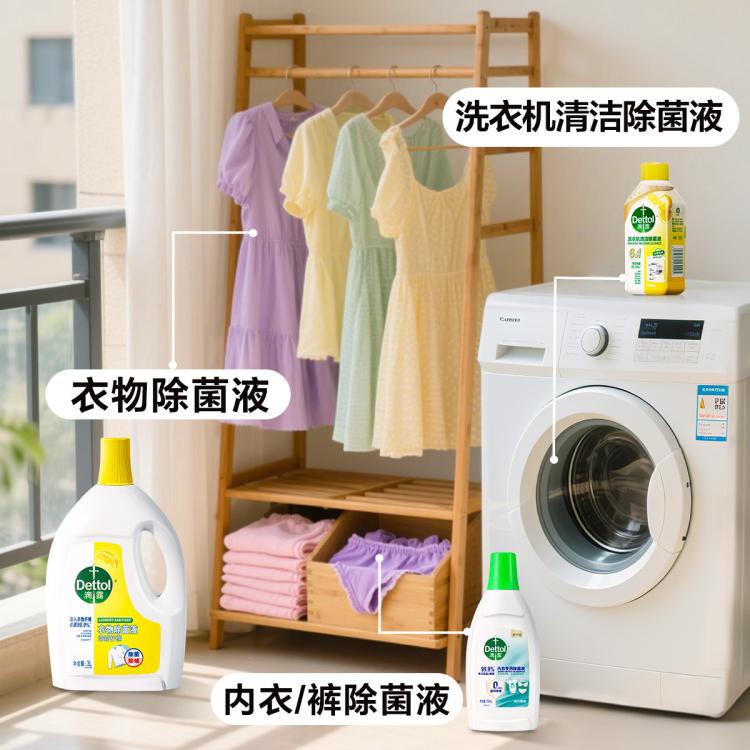 Dettol 【杀菌100种】滴露衣物除菌液3L*2+湿巾单包装*2 衣物消毒去霉味