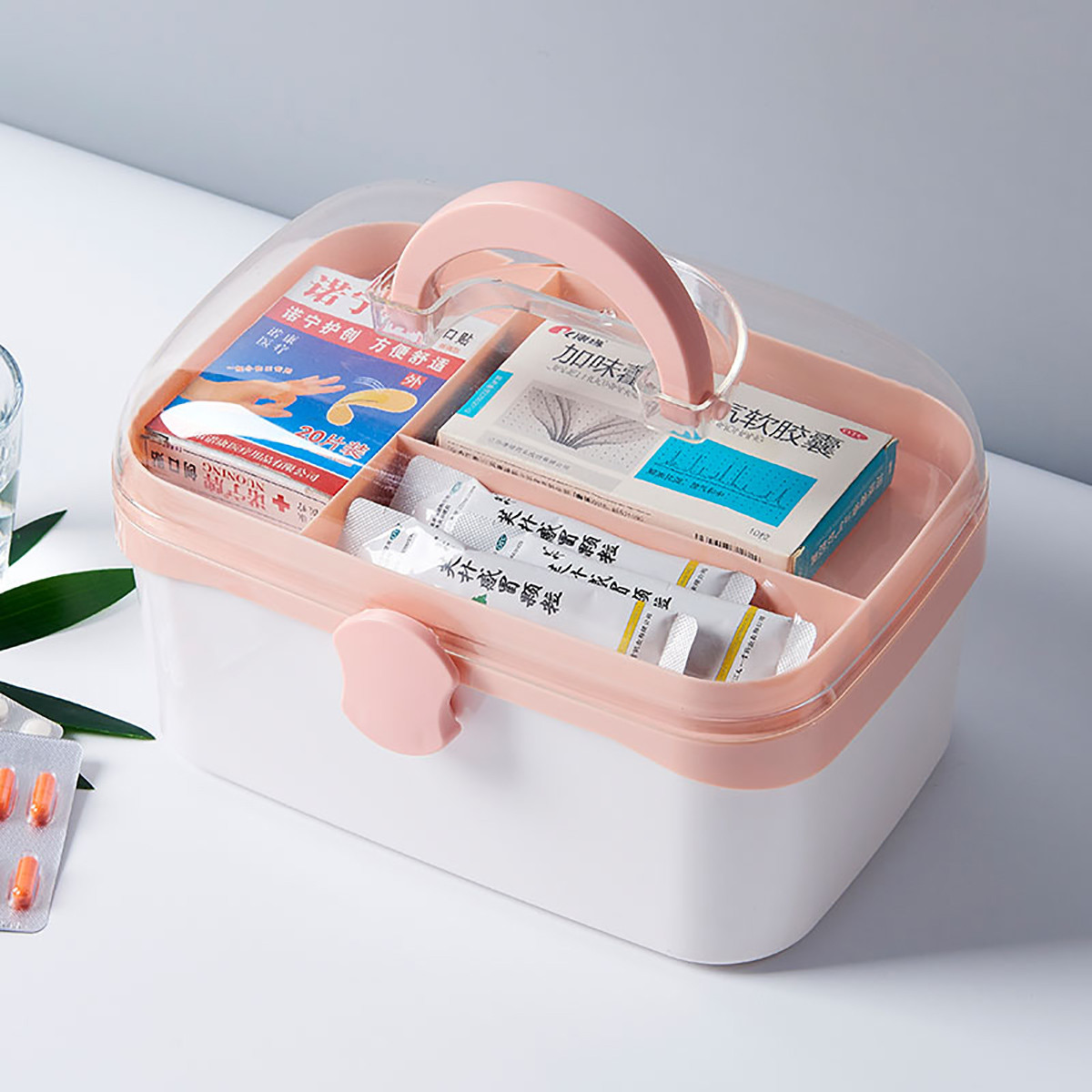 婴儿药箱宝宝小号药品药物收纳盒便携儿童药箱大号家庭家用医药箱