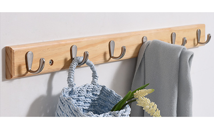 挂钩壁挂衣帽钩创意实木墙壁衣架门后的衣服挂衣钩排钩墙上挂衣架