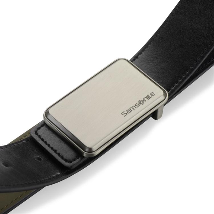 新秀丽 男士皮带青年平滑扣裤带经典时尚轻奢板扣腰带 BW5