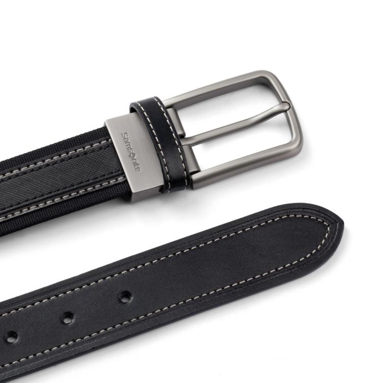 新秀丽 皮带男款针扣腰带时尚商务高级黑色裤带送礼物NQ1
