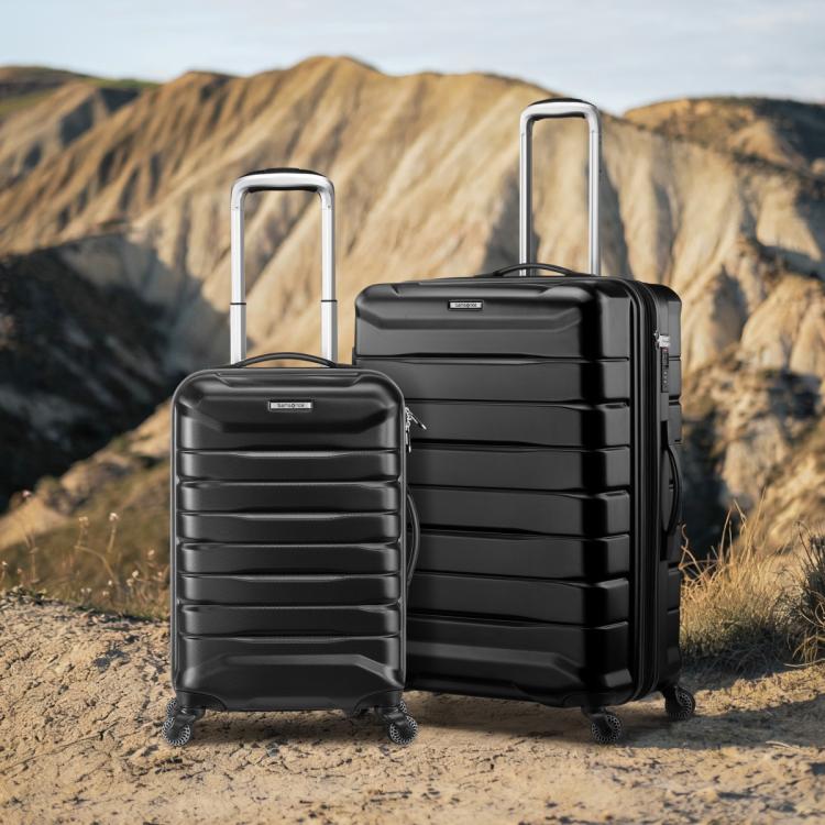 新秀丽 【出游套组】闺蜜同行可扩展时尚条纹黑色拉杆箱21/27寸旅行箱TD3