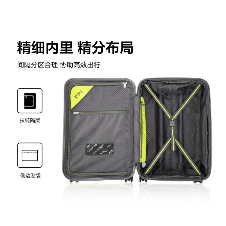 新秀丽 【时尚条纹】大容量拉杆箱男女旅行箱轻便红色旅行箱婚嫁箱 GN0