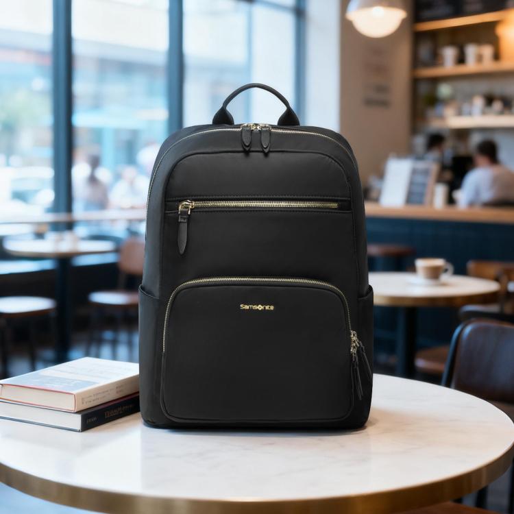 新秀丽 【百搭通勤】双肩包女士商务通勤休闲大容量织物高颜值书包TU8