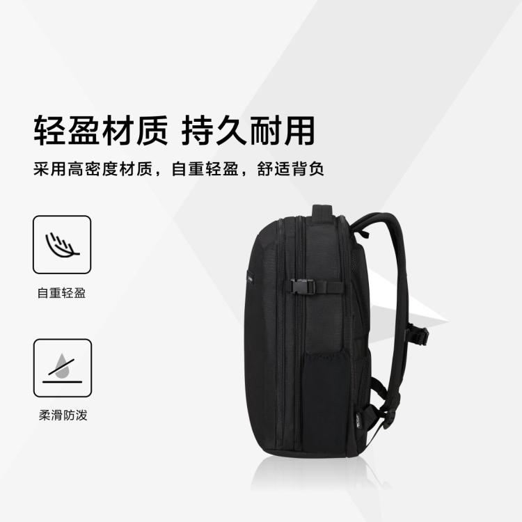 新秀丽 差旅必备干练简约大容量男士商务精英双肩包电脑包KJ2