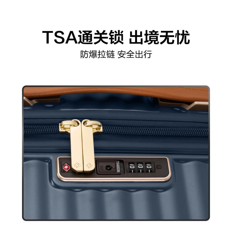 新秀丽 高端斜纹复古行李箱耐磨拉杆箱飞机轮密码锁商务出行旅行箱HG6
