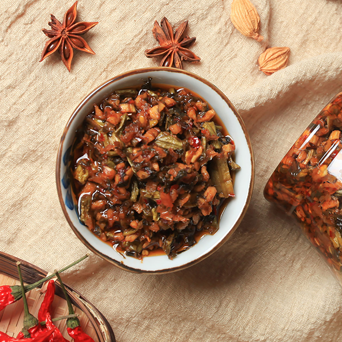 [田野故事]湖南土特产 湘西外婆菜 农家自制下饭菜 开胃菜香辣罐装