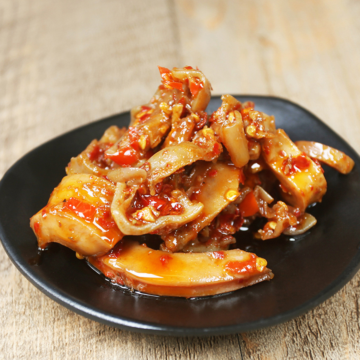 下饭菜湖南特产香辣零食脆骨鱿鱼美味脆爽鱿鱼干瓶装280g