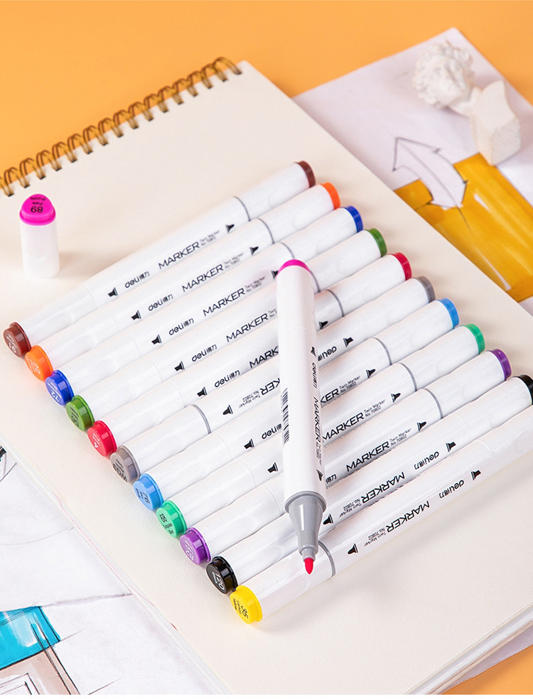 双头马克笔套装 双头学生用水彩笔绘画 初学者美术生动漫彩色画笔