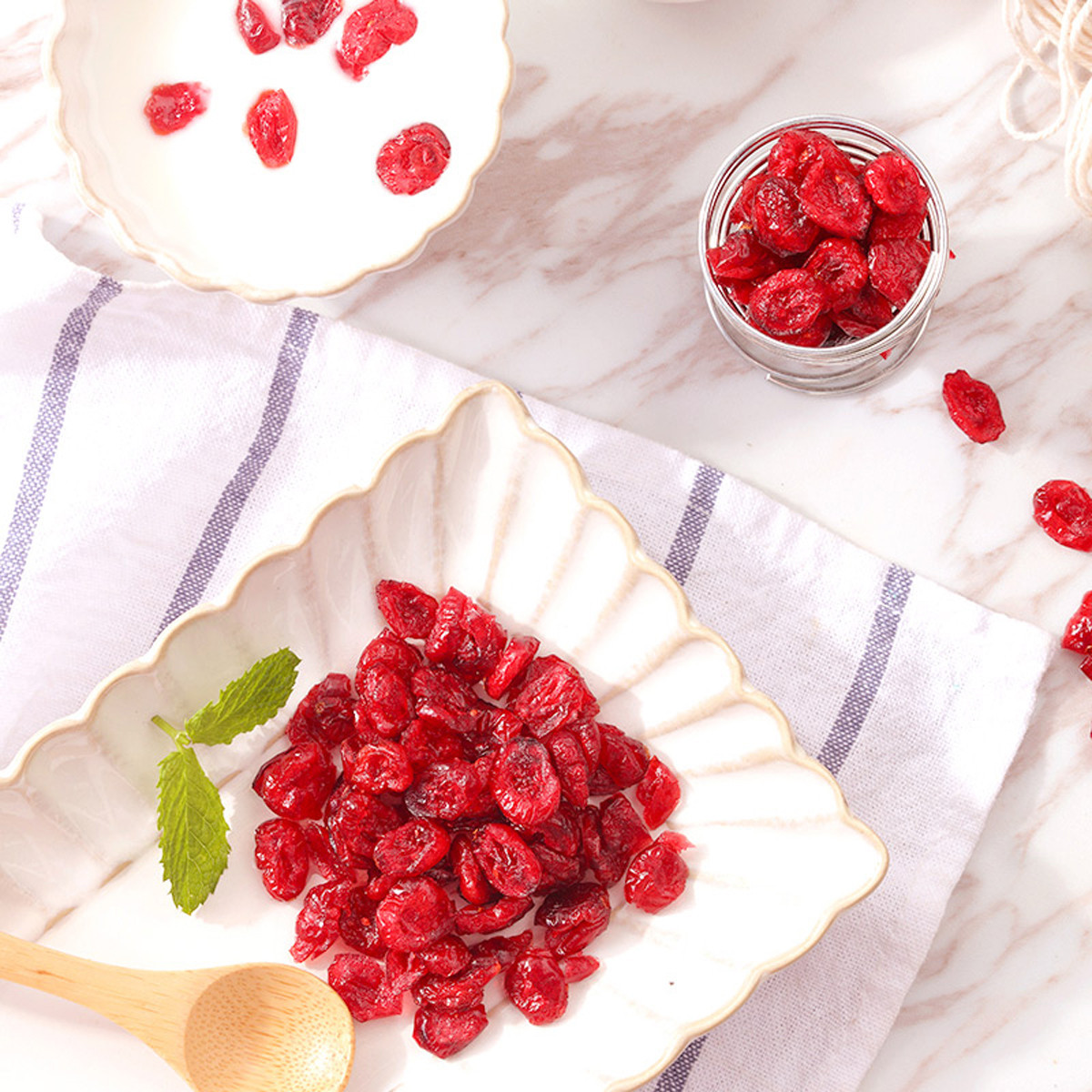 三只松鼠精选三只松鼠_蔓越莓干100gx3休闲零食烘焙原料蜜饯水果干col