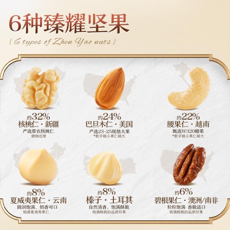 三只松鼠 低GI每日坚果纯坚果750g/30包干果孕妇混合果仁生日送礼