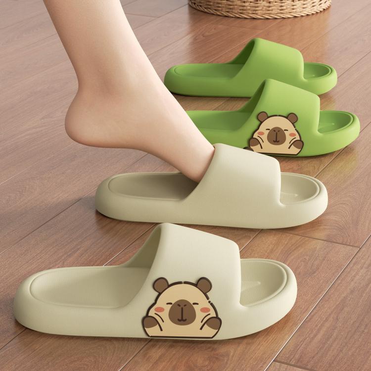 OIU 【断码处理】卡皮巴拉凉拖鞋女居家浴室防臭2025新款室内男拖鞋
