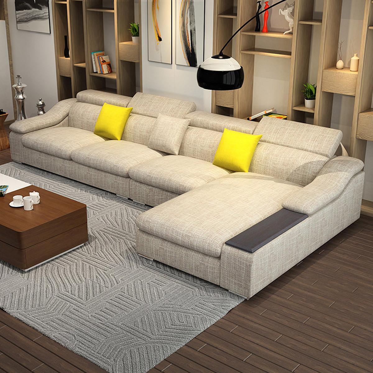 西柏尔 布艺沙发客厅整装北欧布沙发大小户型沙发现代简约组合沙发可